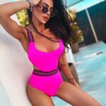 Kostium kąpielowy SUNFLOWER OLAVOGA amarantowy