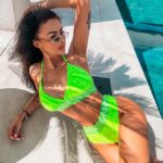 Kostium kąpielowy dwuczęściowy SAND OLAVOGA limonkowy