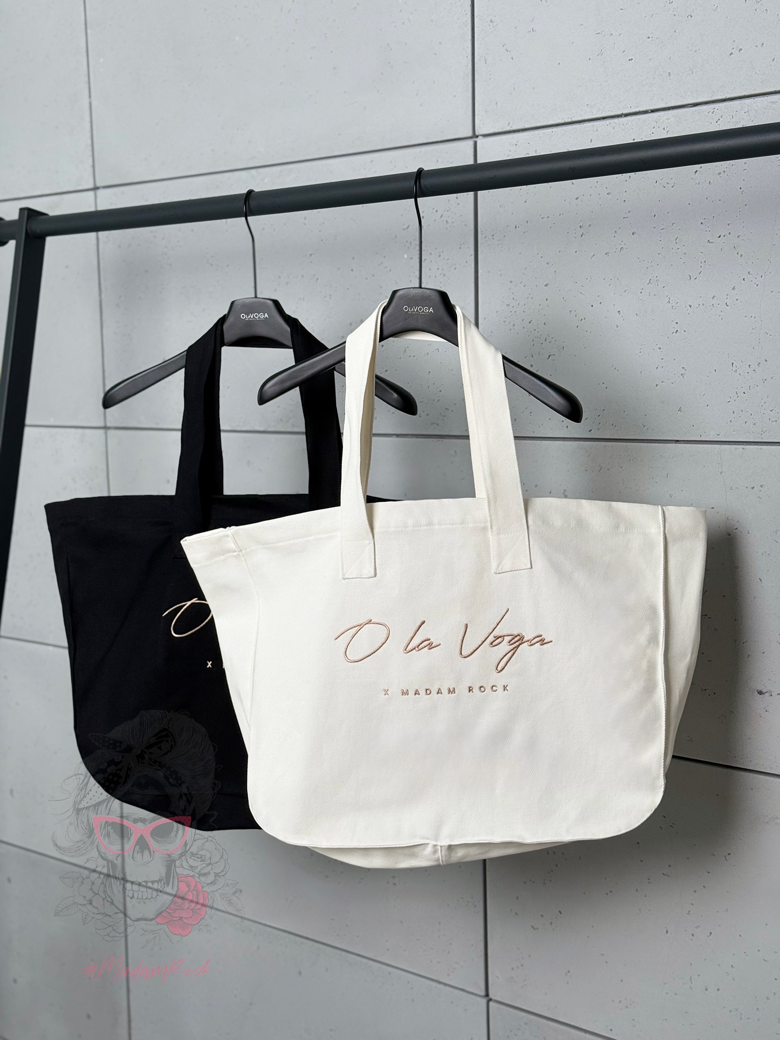 Torba damska bawełniana maxi ECO X MADAMROCK OLAVOGA ecru