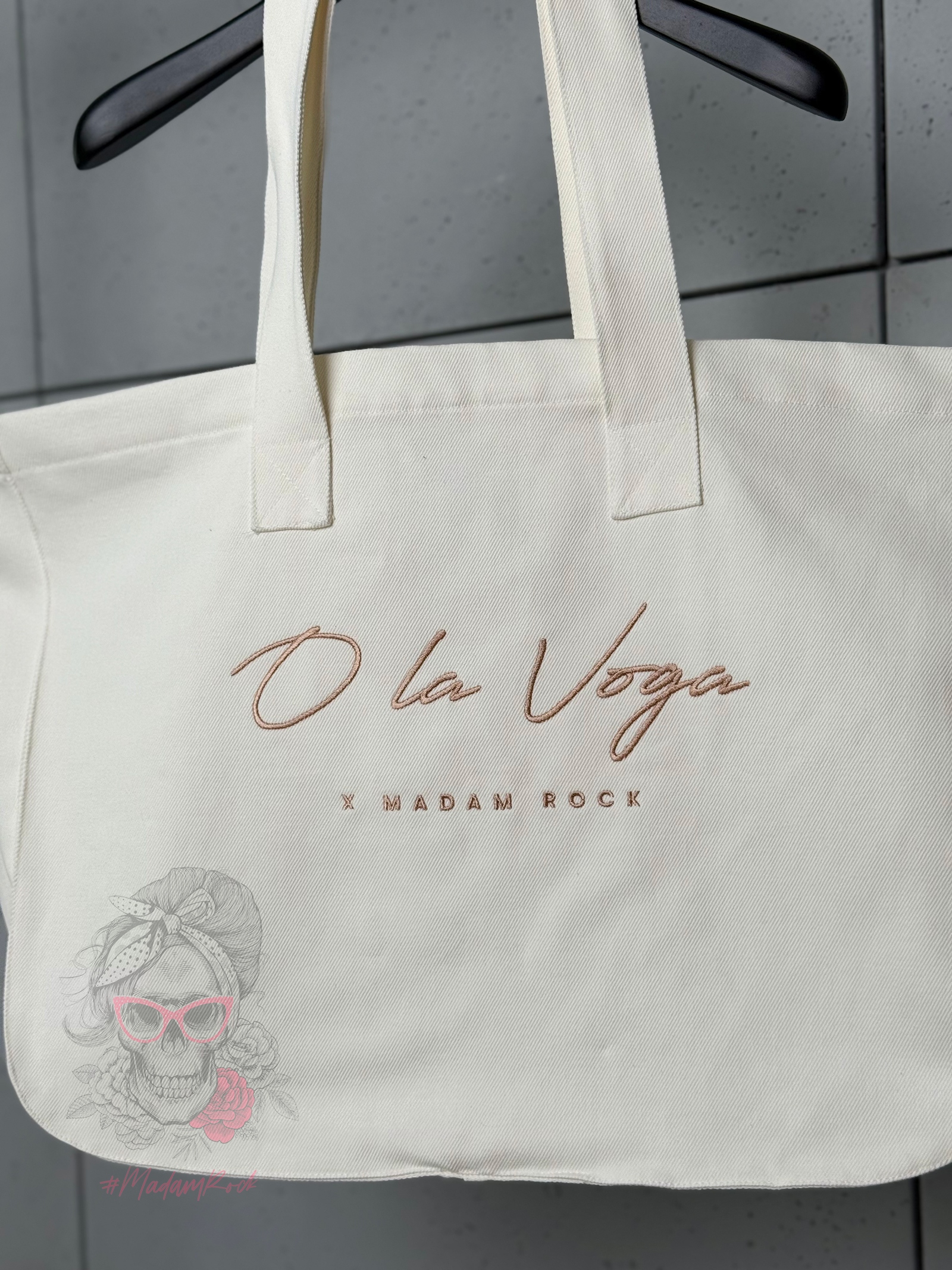 Torba damska bawełniana maxi ECO X MADAMROCK OLAVOGA ecru