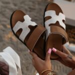 Klapki damskie profilowane DUOTONE OLAVOGA beżowe