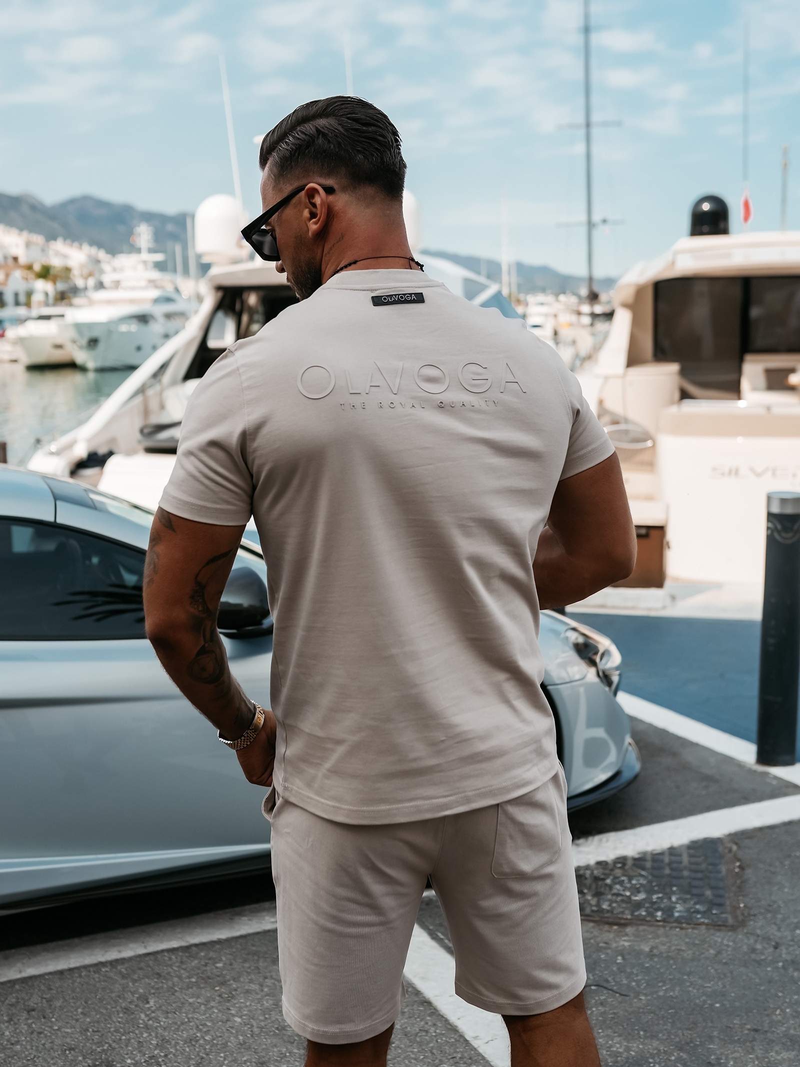 Komplet męski ze spodenkami FEAR OLAVOGA beżowy Komplet męski ze spodenkami FEAR OLAVOGA beżowy