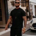 Komplet męski ze spodenkami FEAR OLAVOGA czarny