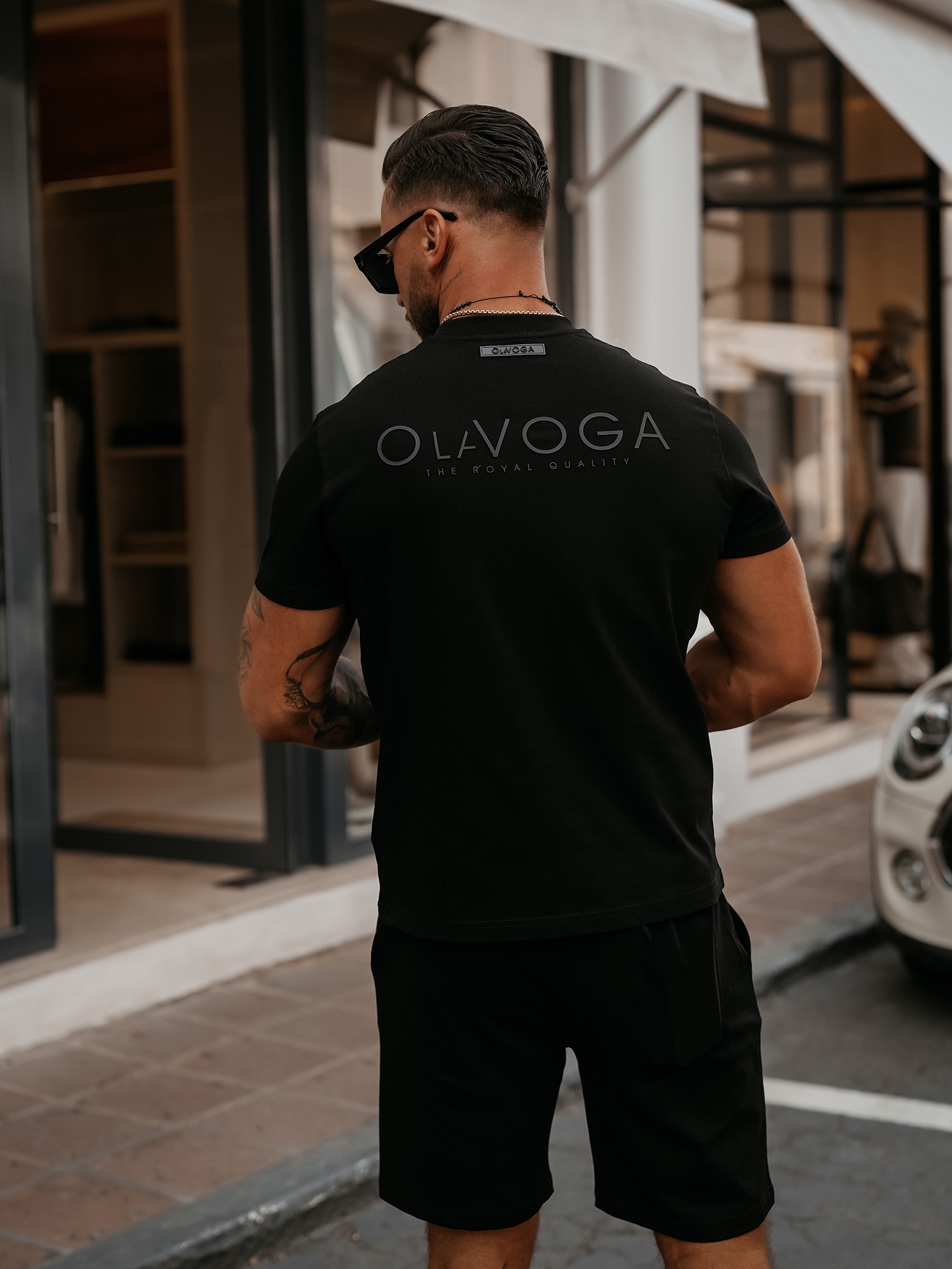 Komplet męski ze spodenkami FEAR OLAVOGA czarny