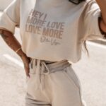 Komplet casualowy bawełniany URAN OLAVOGA beżowy