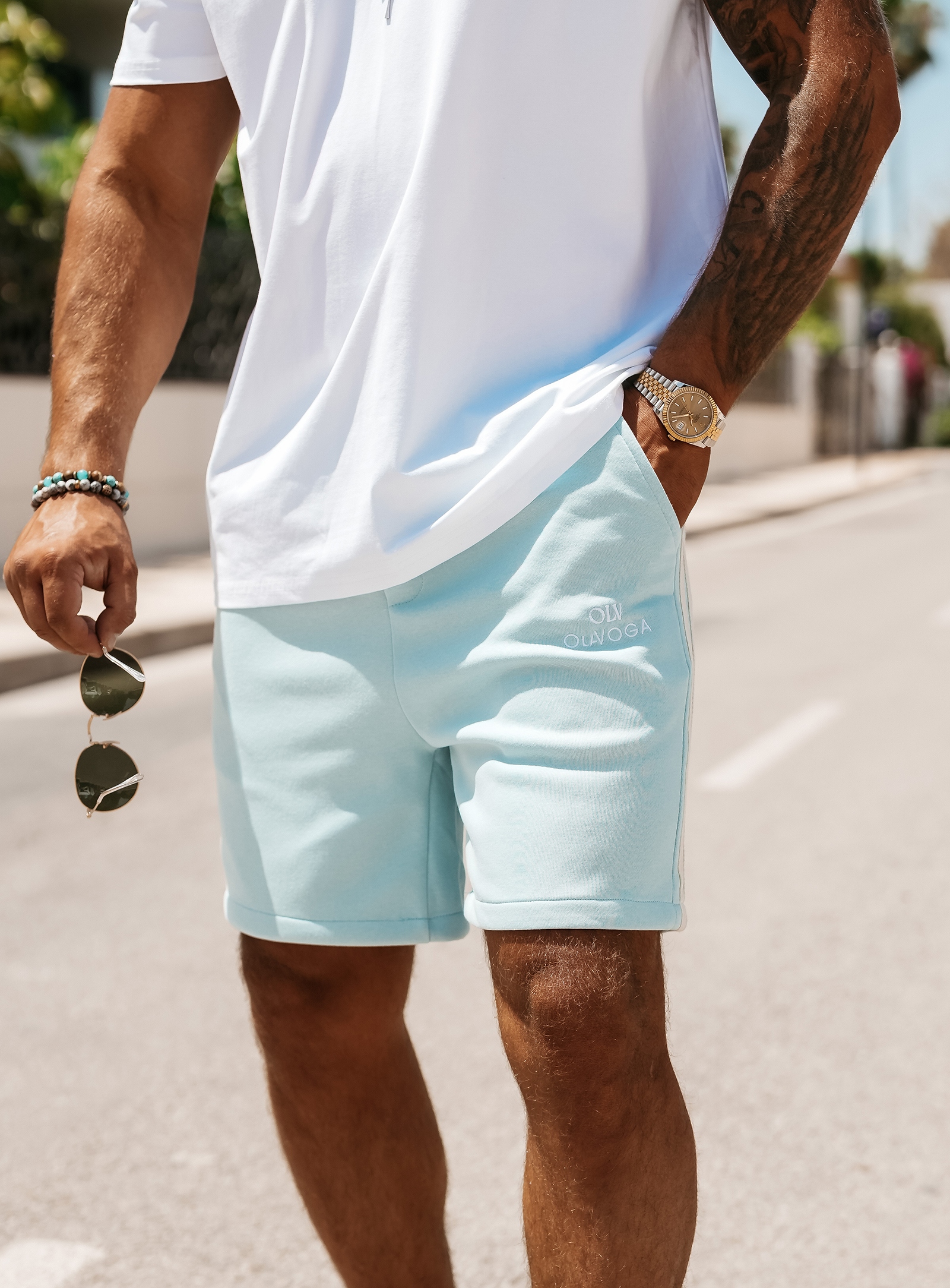 Spodenki dresowe męskie ARGUS OLAVOGA niebieskie Spodenki dresowe męskie ARGUS OLAVOGA niebieskie