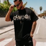 T-shirt męski logowany CONVEX OLAVOGA czarny