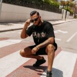 T-shirt męski logowany CONVEX OLAVOGA czarny