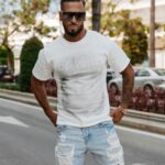 T-shirt męski bawełniany SMOKE OLAVOGA ecru