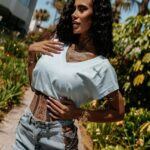 T-shirt bawełniany NEXIA OLAVOGA j.niebieski