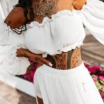 Komplet damski letni CUMIN OLAVOGA ecru