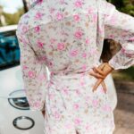 Komplet damski koszula+spodenki LOREIN OLAVOGA romantic roses