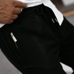 Spodnie męskie eleganckie WESTON OLAVOGA czarne