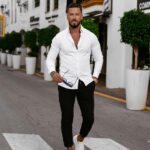 Spodnie męskie eleganckie WESTON OLAVOGA czarne