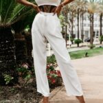 Spodnie casualowe POLEM OLAVOGA ecru