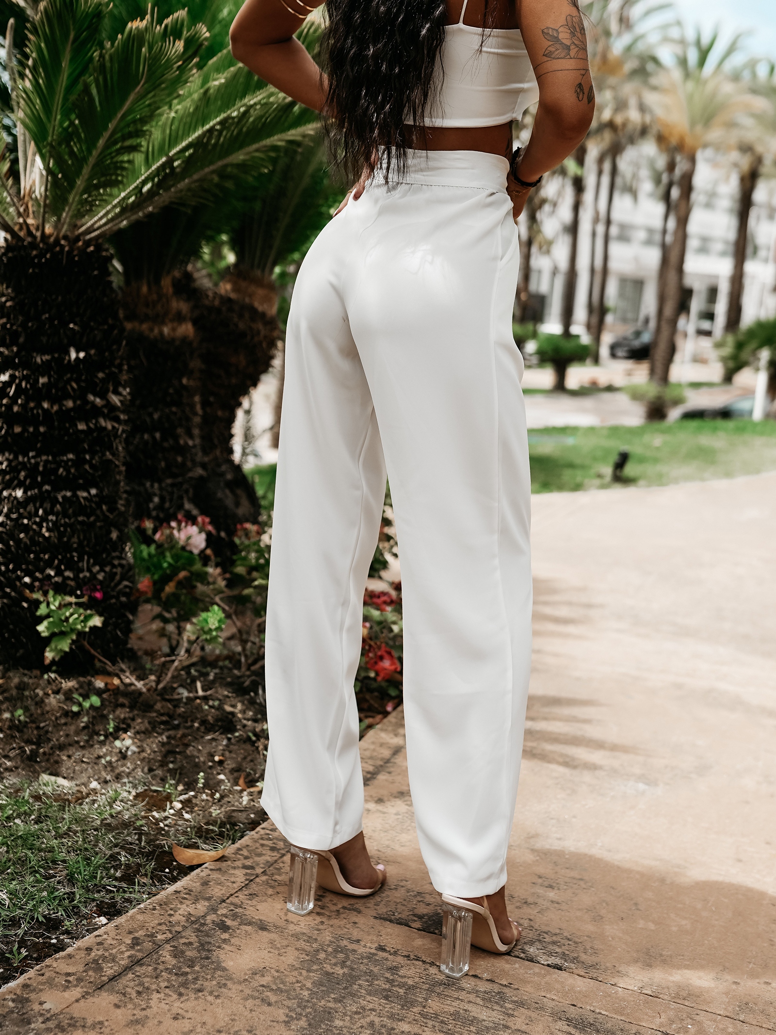 Spodnie casualowe POLEM OLAVOGA ecru