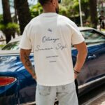 T-shirt męski elastyczny BLUE HARMONY OLAVOGA ecru