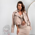 Sukienka elastyczna Cinitija beżowa