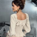 Bluzka taliowana hiszpanka Rosa beżowa