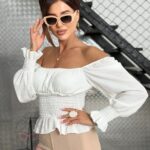 Bluzka taliowana hiszpanka Rosa biała