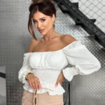 Bluzka taliowana hiszpanka Rosa biała