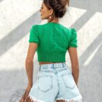 Top koronkowy Mesis zielony