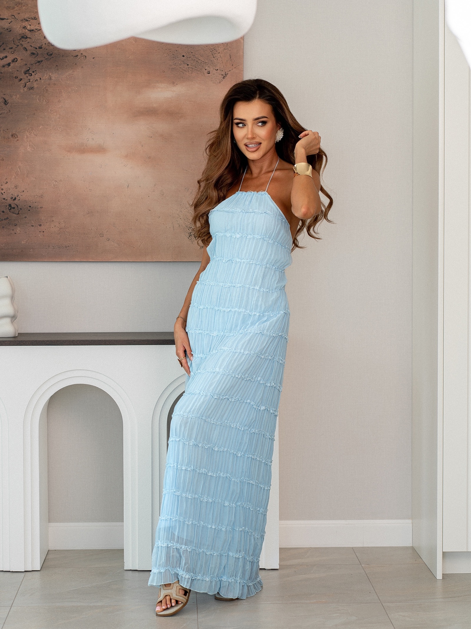 Sukienka wakacyjna HollyWave niebieska Sukienka wakacyjna HollyWave niebieska