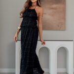 Komplet wakacyjny top + spódnica HollyWave czarny