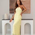 Sukienka wakacyjna HollyWave masełkowy żółty