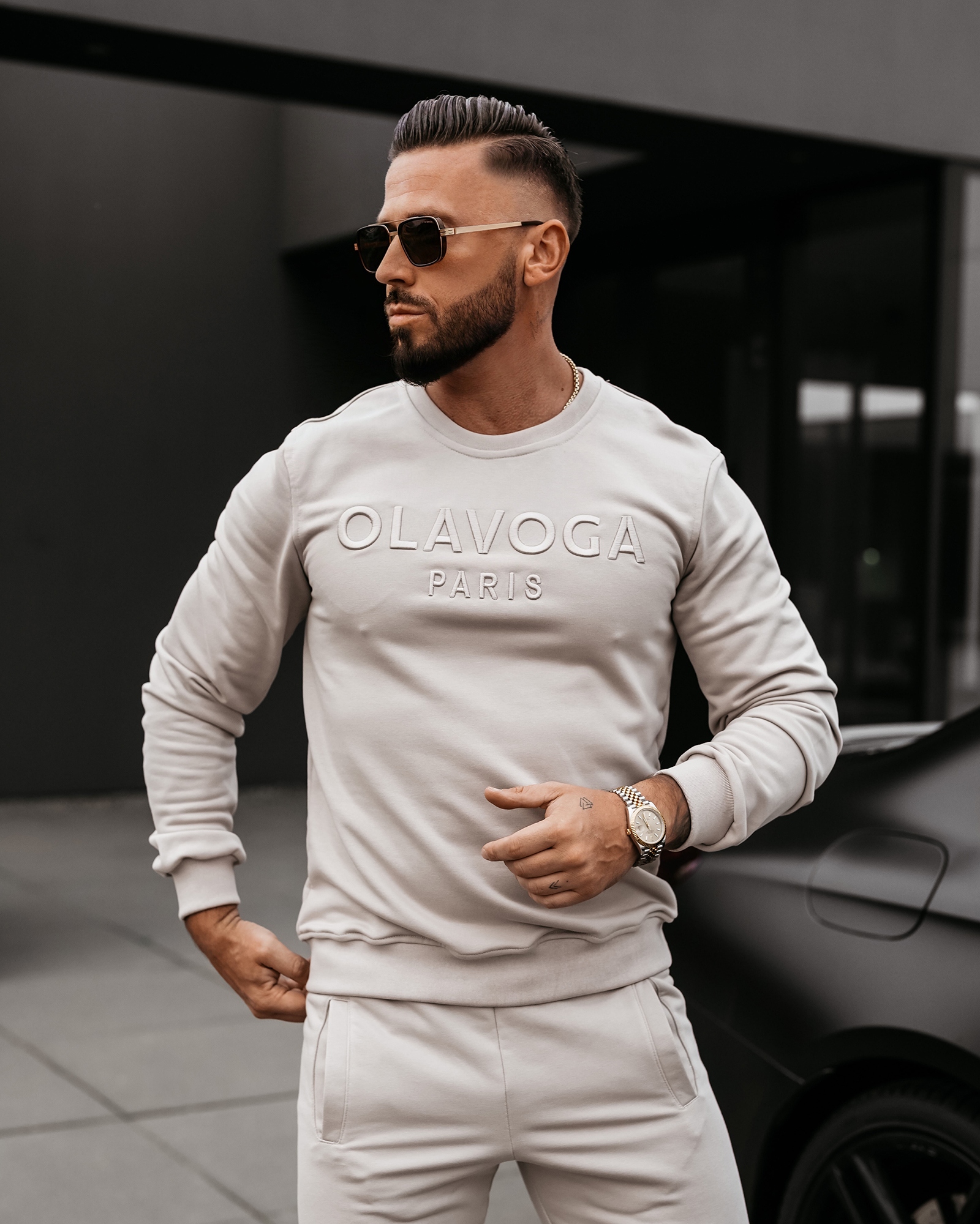 Komplet męski bawełniany KABUL OLAVOGA beżowy Komplet męski bawełniany KABUL OLAVOGA beżowy