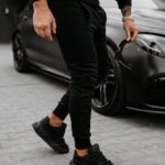 Komplet męski bawełniany KABUL OLAVOGA czarny