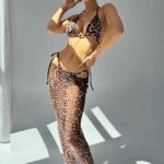 Komplet strój kąpielowy+spódnica CHIARA SWIMWEAR panterka