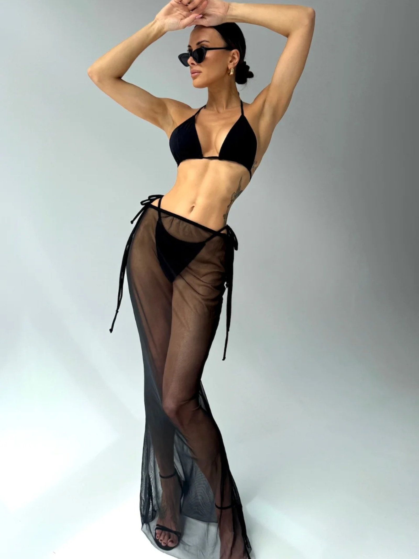 Komplet strój kąpielowy+spódnica CHIARA SWIMWEAR czarny