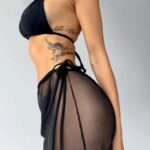 Komplet strój kąpielowy+spódnica CHIARA SWIMWEAR czarny