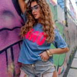 T-shirt dekatyzowany Ciao niebieski