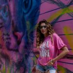 T-shirt bawełniany Solemare różowy