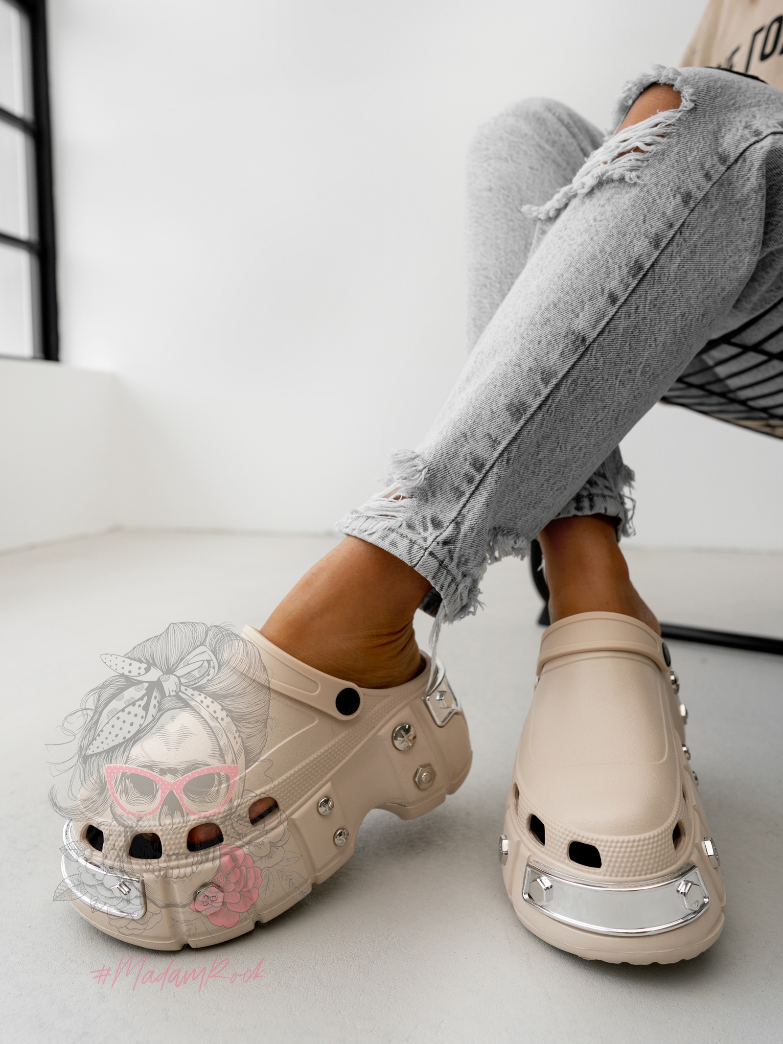 Chodaki piankowe Rock Sopo beżowe Chodaki piankowe Rock Sopo beżowe