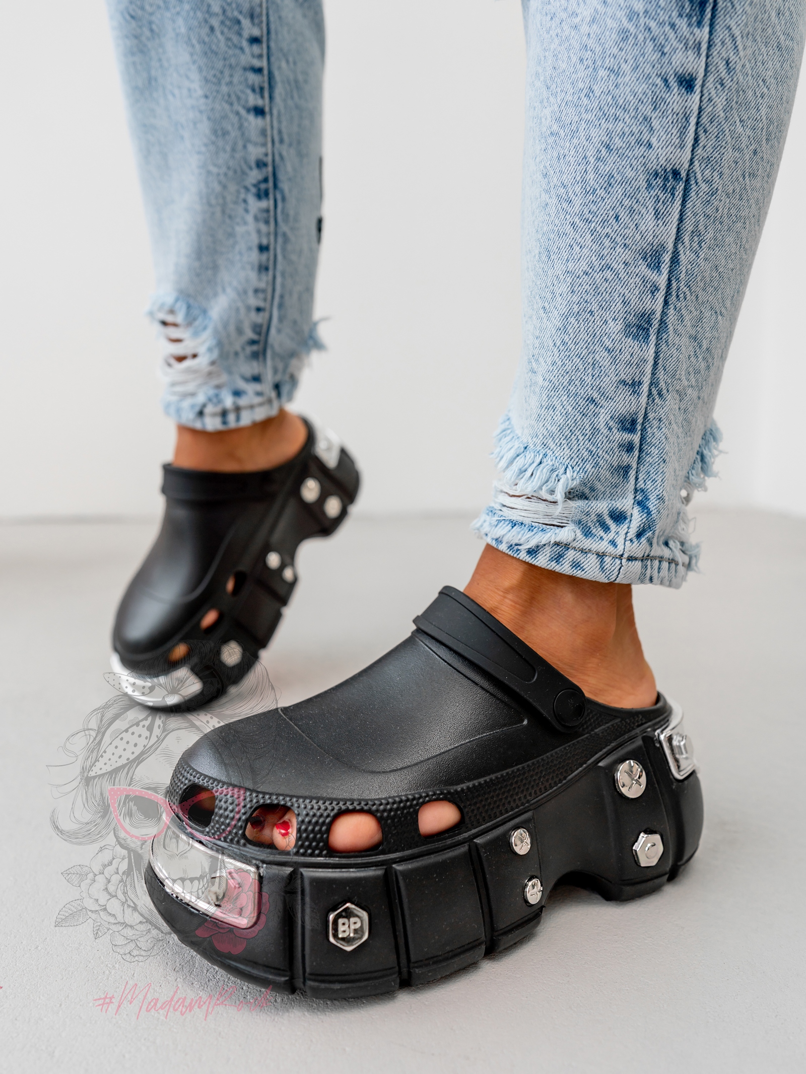 Chodaki piankowe Rock Sopo czarne