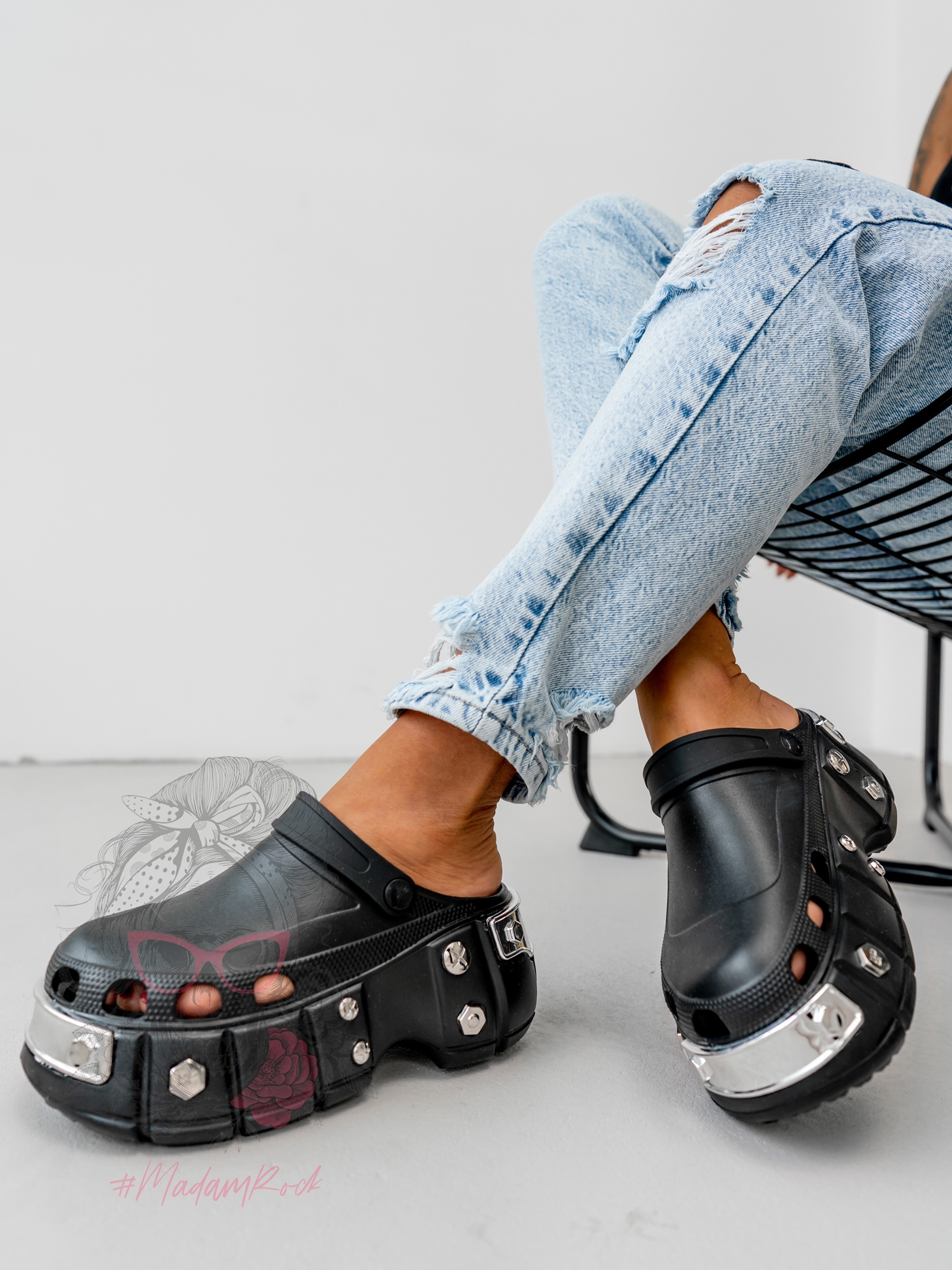 Chodaki piankowe Rock Sopo czarne