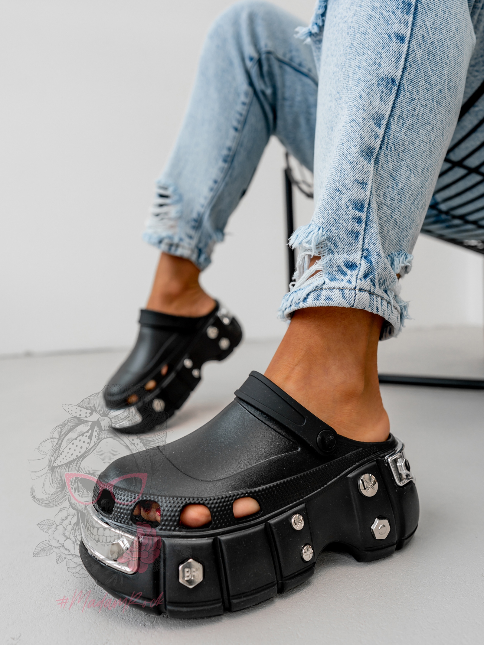 Chodaki piankowe Rock Sopo czarne