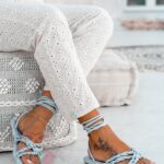 Sandały sznurowane Rock Forever Young błękitne