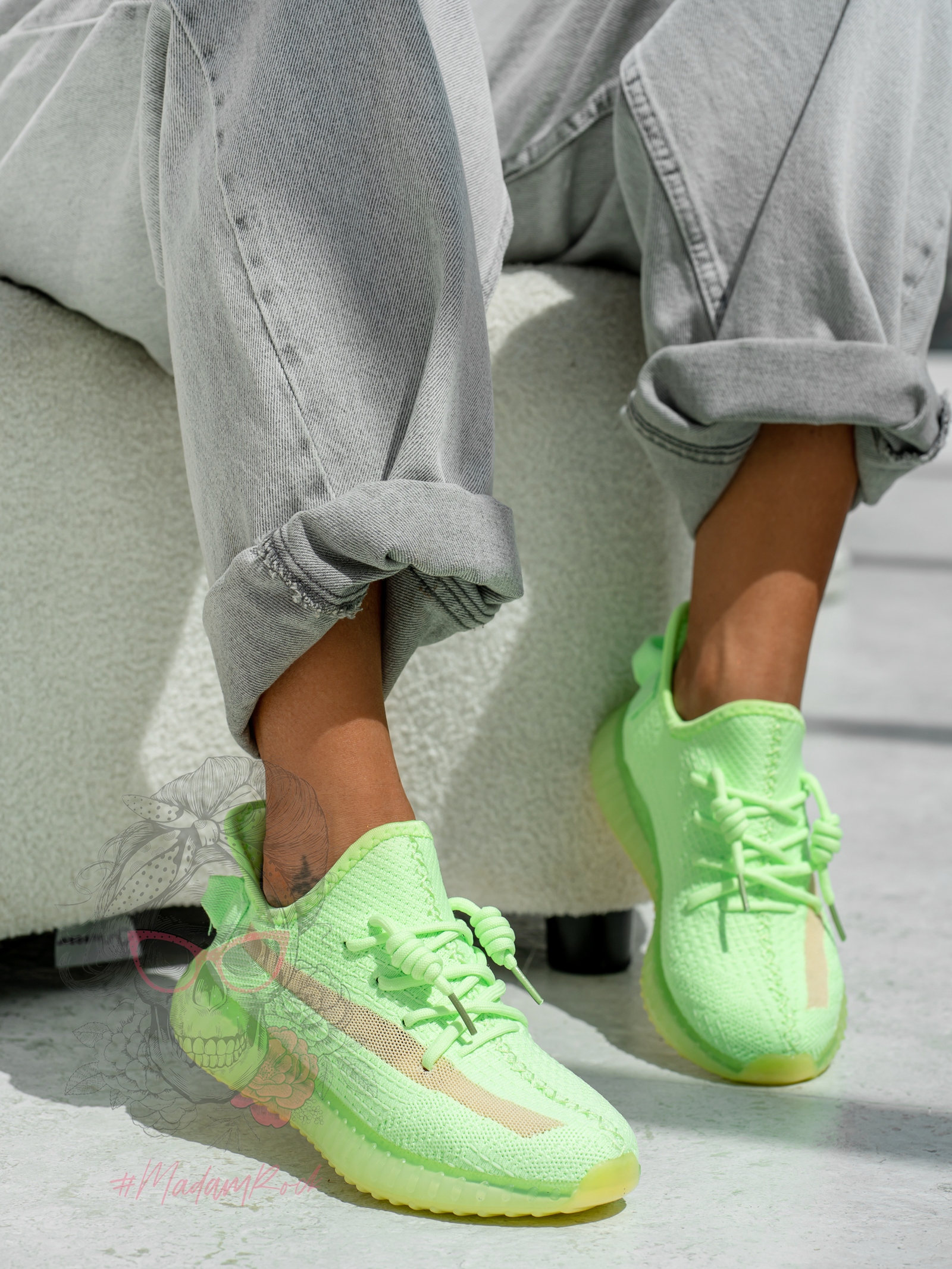 Buty sportowe Madam Faxe limonkowe