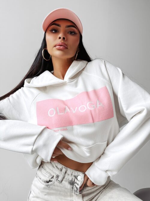 Bluza damska z kapturem SWEET ROLL OLAVOGA ecru