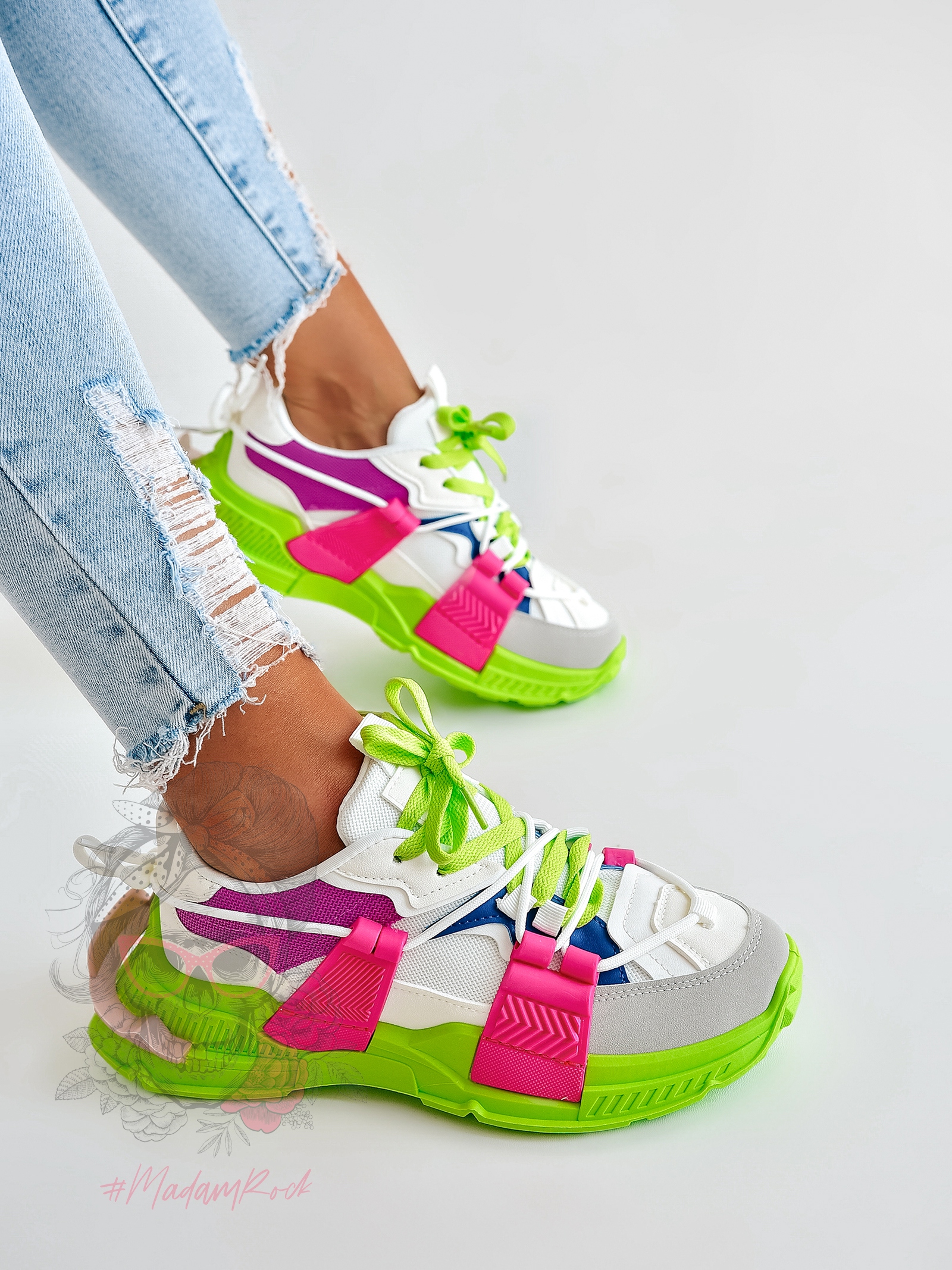 Buty sportowe Madam FeelGood limonka