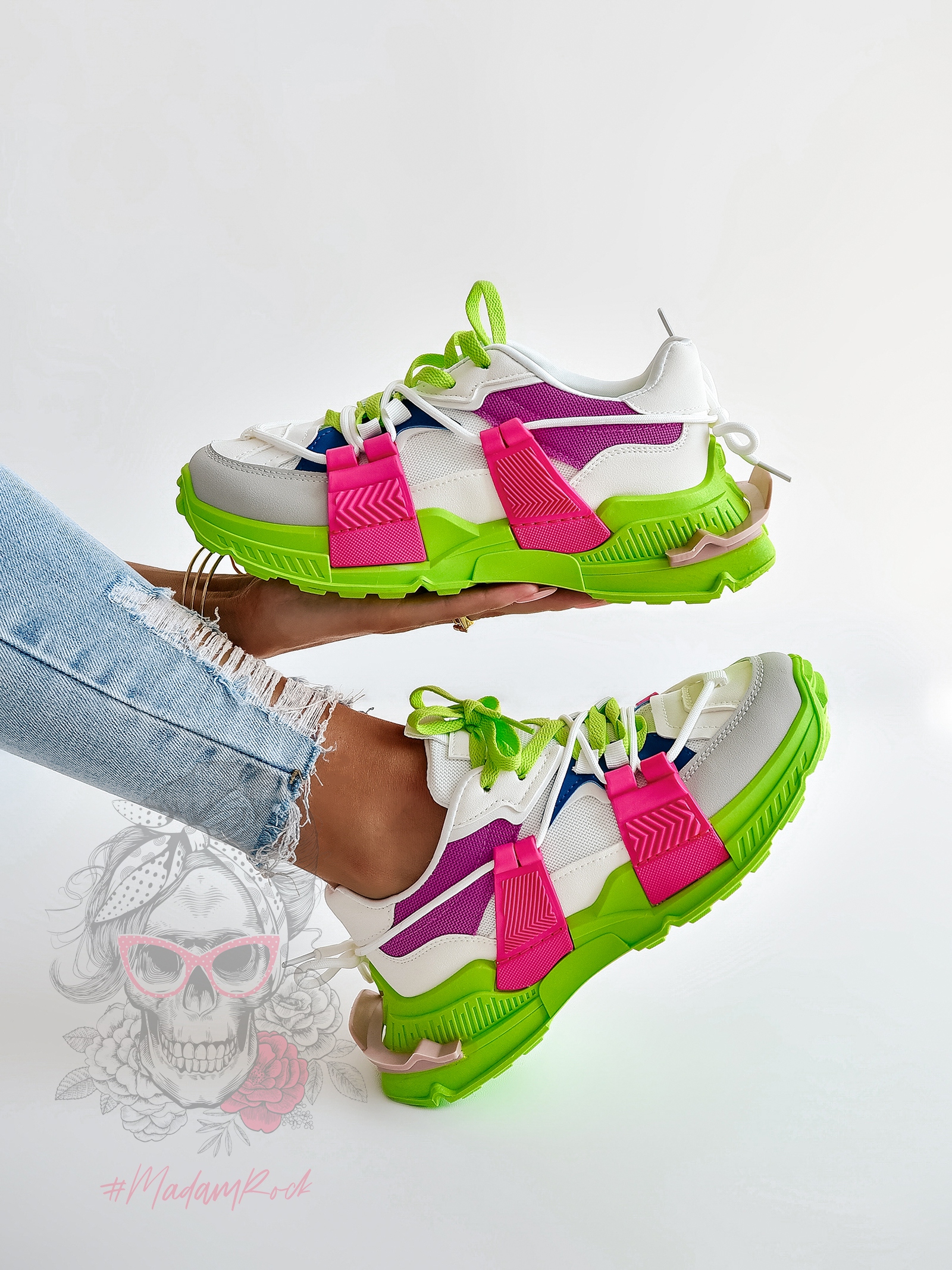 Buty sportowe Madam FeelGood limonka