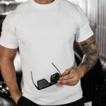 T-shirt męski logowany VALOR OLAVOGA ecru