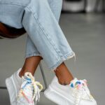 Buty sportowe na platformie Madam Minidrops białe