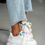 Buty sportowe na platformie Madam Minidrops białe