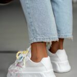 Buty sportowe na platformie Madam Minidrops białe