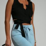 Spodnie dresowe Luss błękitne